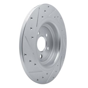 Mercedes-Benz GLE350 Brake Rotor (1) - Rear Right - R1 Concepts - Drilled & Slotted - Silver - `20-`25